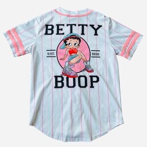 Betty Boop Oversized Jersey Top Size Small Graphic Cartoon Streetwear